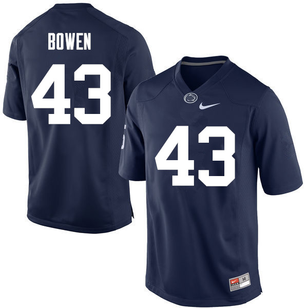 Men Penn State Nittany Lions #43 Manny Bowen College Football Jerseys-Navy